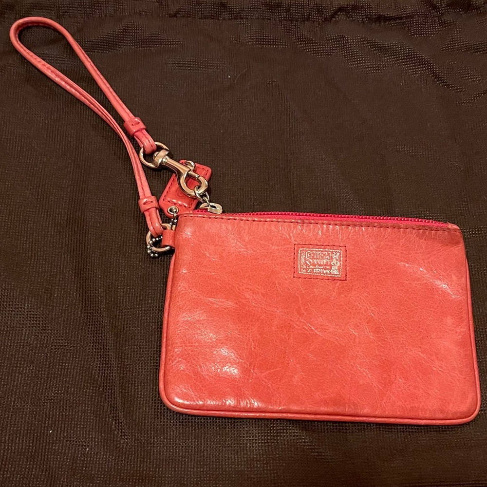 Coach Leather Wristlet